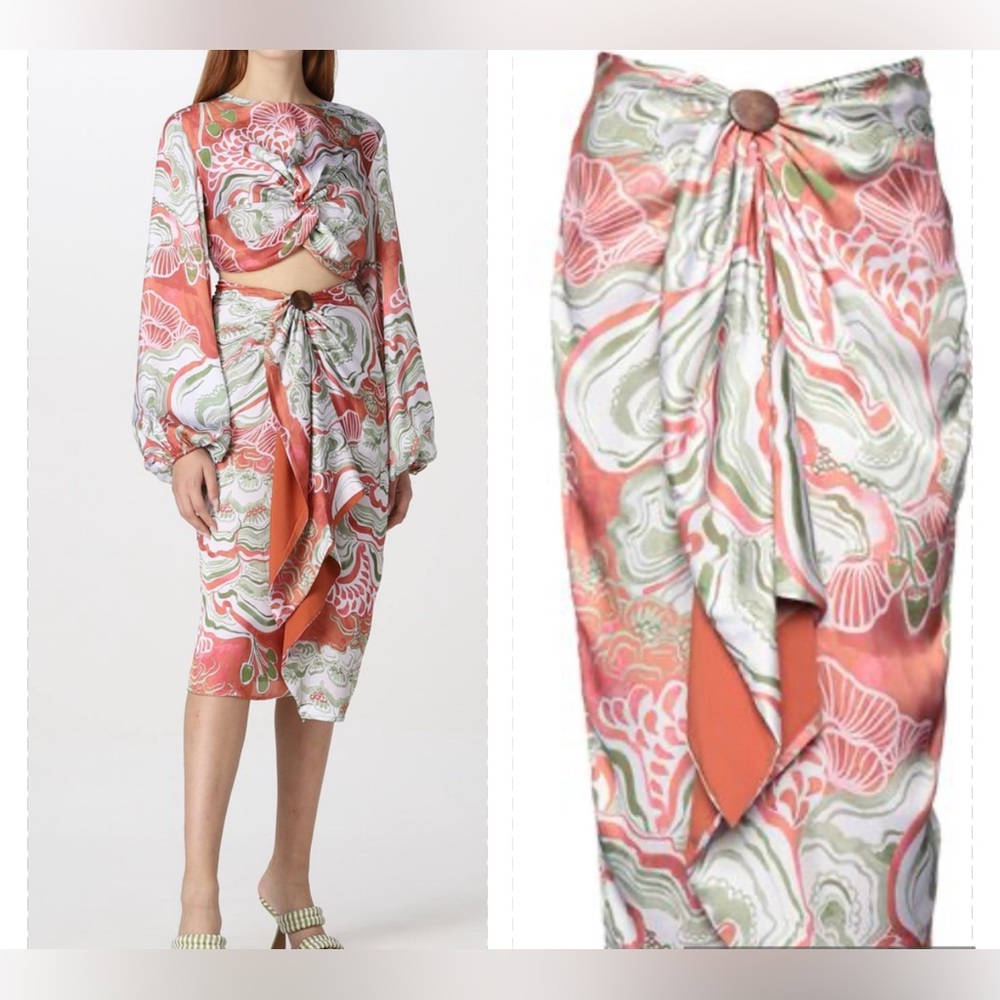 ADREA IYAMAH BEHATI ABSTRACT MUSHROOM SKIRT Multicolor, brand new with Tags